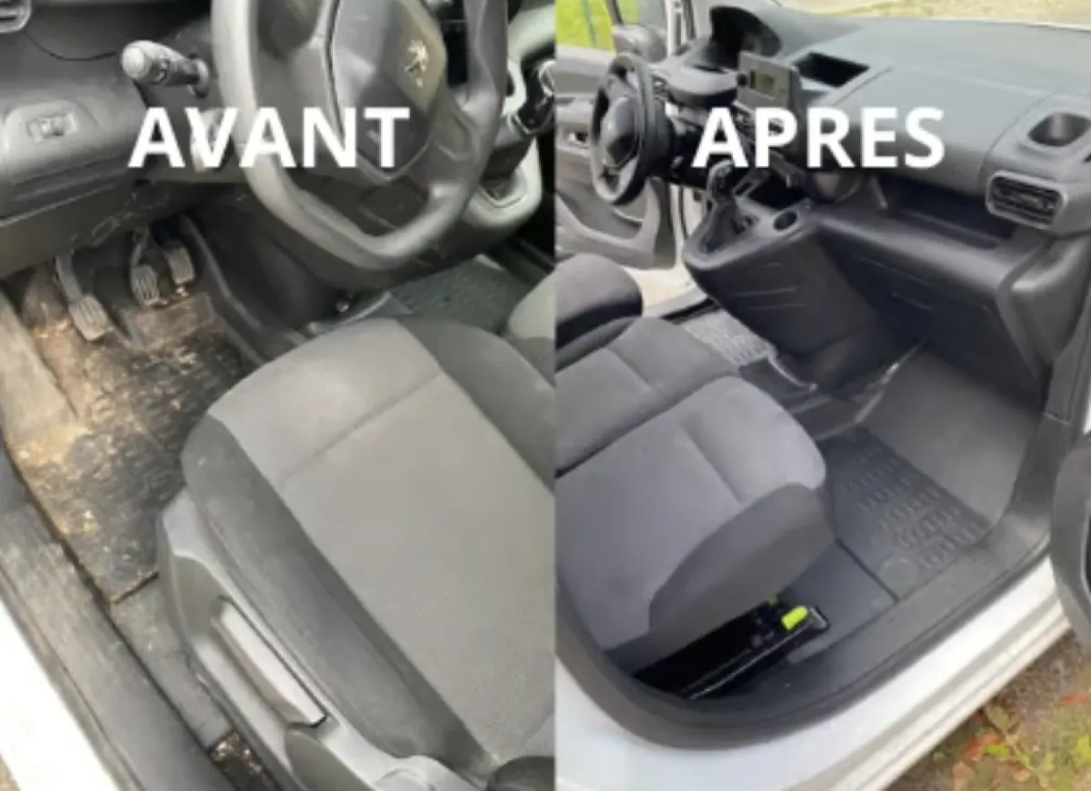 Véhicule avant après nettoyage